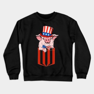 Pig Pocket OinkMerica. Crewneck Sweatshirt